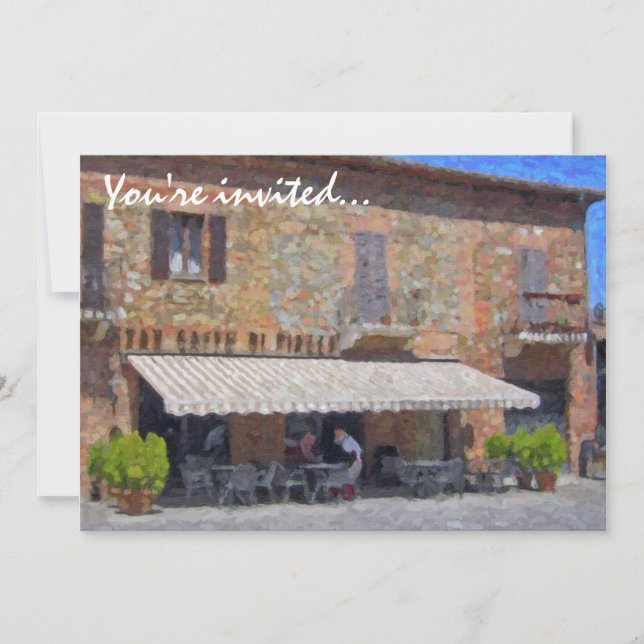 Al norte de invitaciones del fiesta de Italia (Anverso)