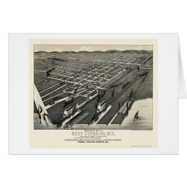 Al oeste superior, mapa panorámico de los WI - (Anverso (Horizontal))