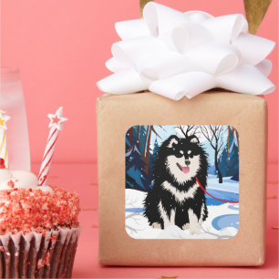 AL OTRO LADO DEL RÍO pegatinas de Finnish Lapphund