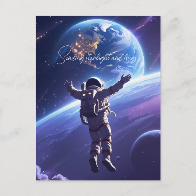 Al otro lado del universo — Abrazo de tarjeta de f (Anverso)