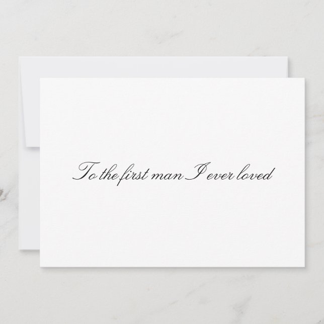 Al primer hombre que amé Tarjeta No Doblada (Anverso)