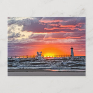Al principio de la postal del atardecer