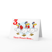 Al tercer día de Navidad tres gallinas francesas