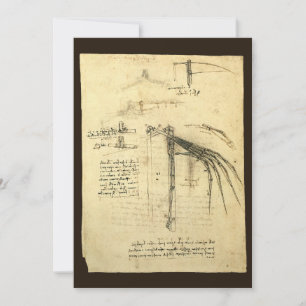 Ala de Leonardo da Vinci en el boceto de la máquin