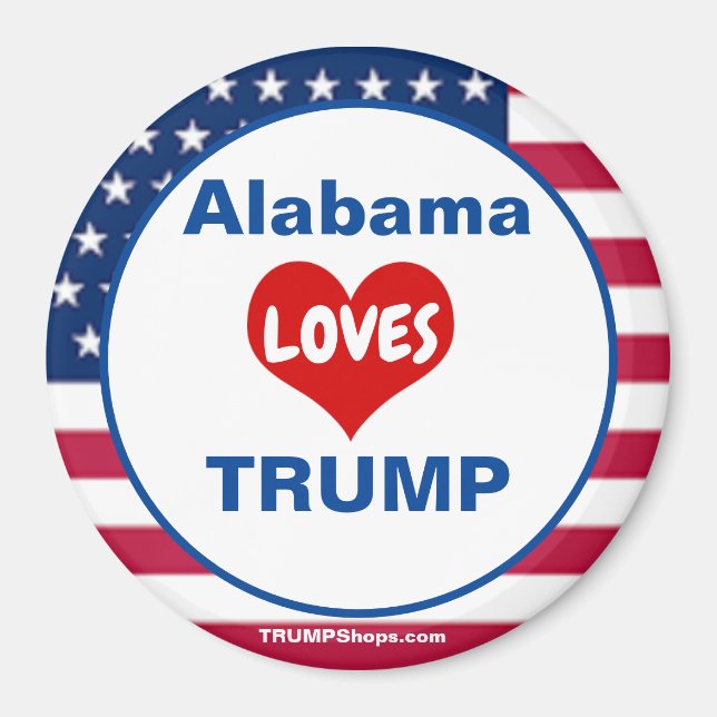 Alabama AMA TRUMP Imán Patriótico (Frente)