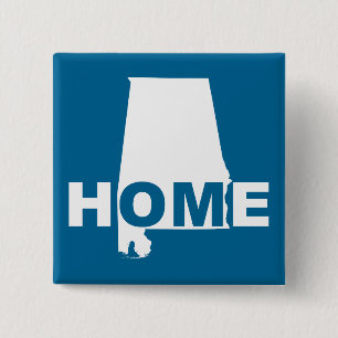 Alabama Hogar Lejos Del Pin De Insignia Del Botón 