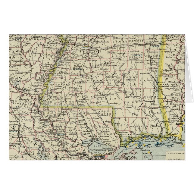 Alabama, Misisipi, Luisiana, Arkansas (Anverso (Horizontal))