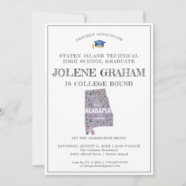 Alabama | Partido de Graduación Vinculado a la Uni (Anverso)