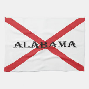 Alabama y la toalla de cocina con bandera pueden