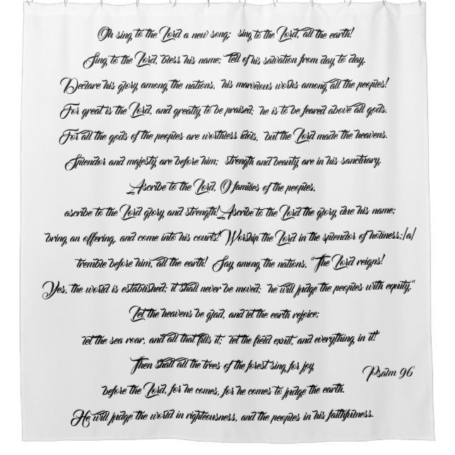 Alabanza del cristiano del salmo 96 la cortina del (Anverso)
