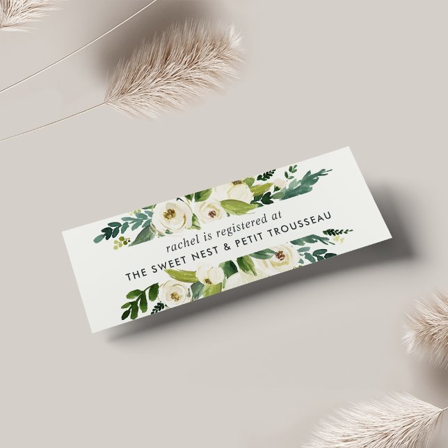 Alabaster Floral Bridal Registry Insertar tarjetas (Subido por el creador)