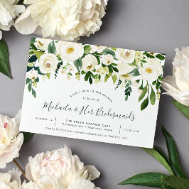 Alabaster Floral Bridesmaids Brunch Invitación
