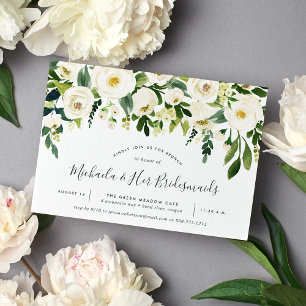 Alabaster Floral Bridesmaids Brunch Invitación