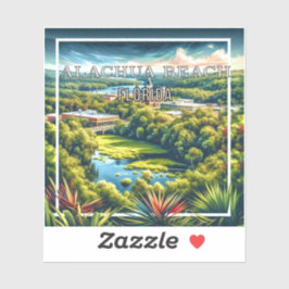 Alachua Beach Florida Pegatina de vinilo de 3 pulg