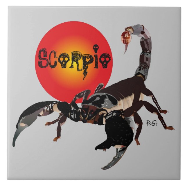 Alacrán cerámica baldosa de foto (Frente)