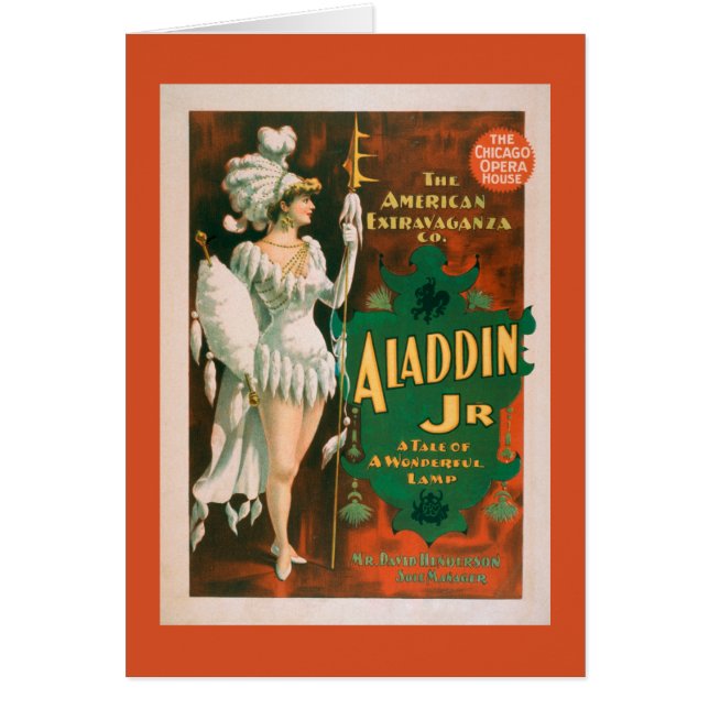 Aladdin Jr. Tale de un maravilloso teatro de una l (Frente)