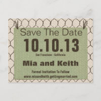 Alambre de pollo, Burlap, postal de época