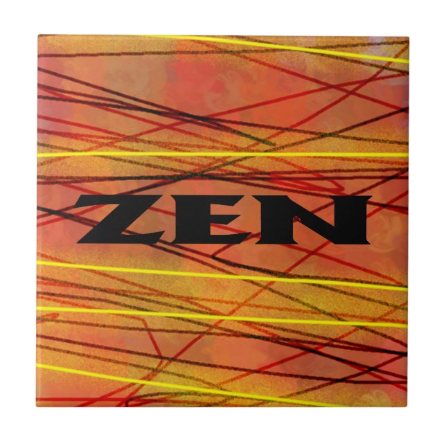 Alambre negro Zen baldosa pequeña (Frente)