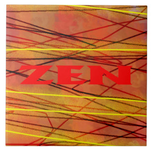Alambre rojo Zen baldosa grande