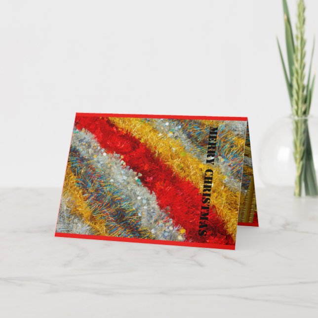 alambres de navidad brillantes en tarjetas de feli (Anverso)