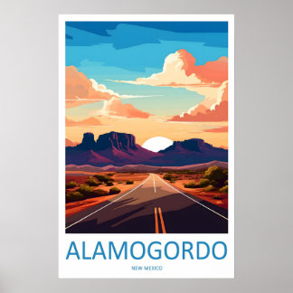 Alamogordo Nuevo México Póster de viaje vintage Es