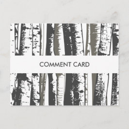 álamos de tarjetas de comentario