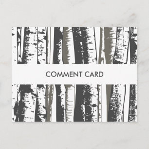 álamos de tarjetas de comentario