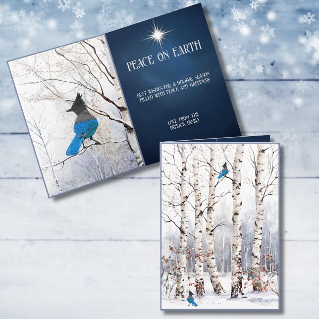 Álamos temblones de invierno con tarjeta de Navida (Subido por el creador)