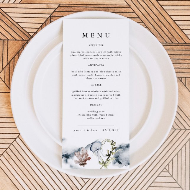 ALANA Tropical Ocean Coral Jelly Fish Beach Menú (Subido por el creador)