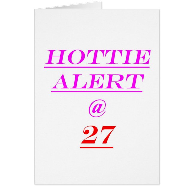 Alarma de 27 Hottie (Frente)