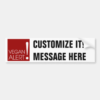 ¡Alarma del vegano! Pegatina para el parachoques