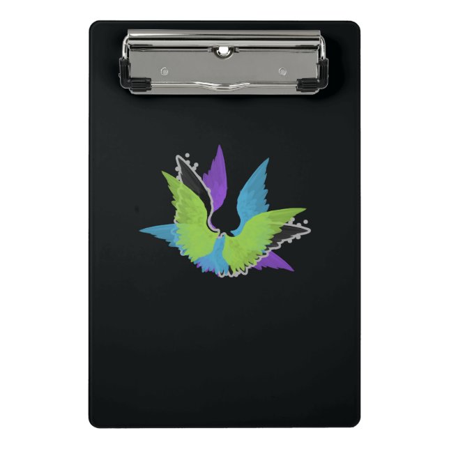 Alas abstractas Mini Portapapeles (Anverso)