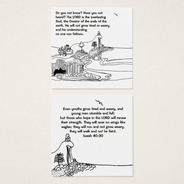 Alas como águilas Notecard cristiana (Anverso y reverso)