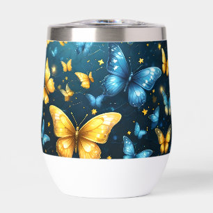 Alas de alegría: Mariposas voladoras azules y amar