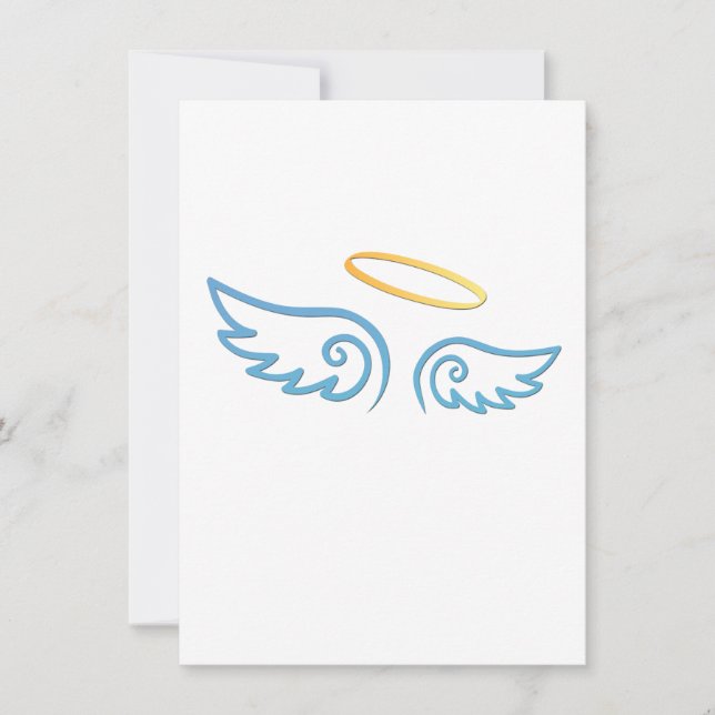 Alas de Ángel Azul con Halo (Anverso)