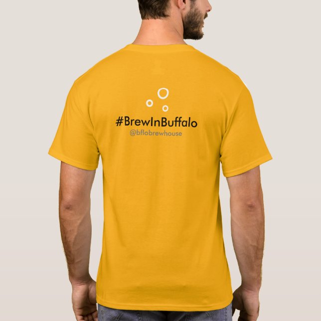 Alas de búfalo y brewhouse - Camiseta de brewInBuf (Reverso)