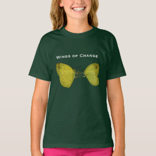Alas de Cambio Camiseta gráfica de mariposa para