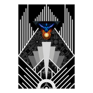 Alas De Lightning Deco Mech Flare Poster Perfecto