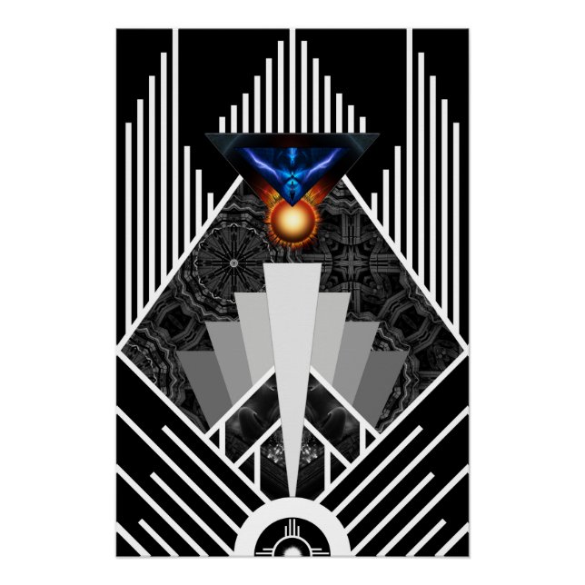 Alas De Lightning Deco Mech Flare Poster Perfecto (Anverso)