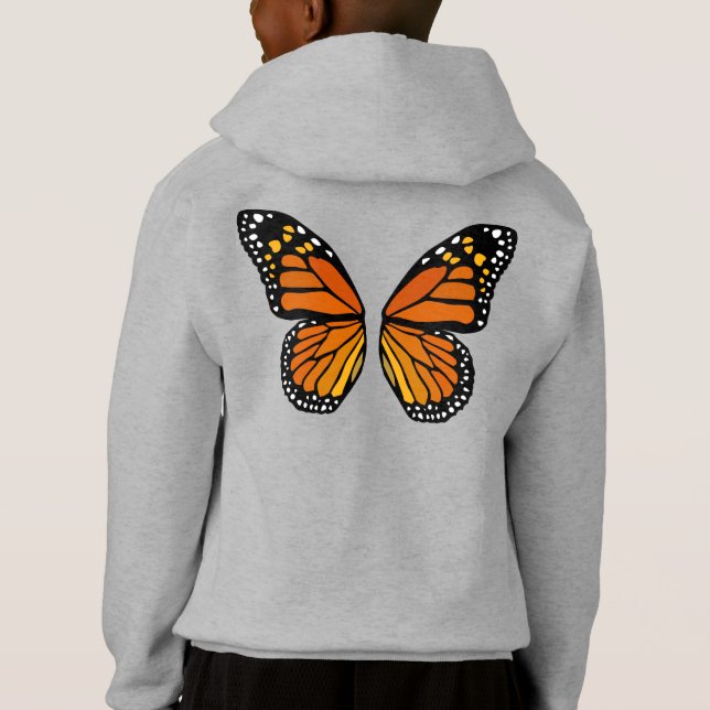 Alas de mariposa Niños Sudadera Cute Mariposa Top (Reverso)