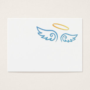 Alas del ángel de azules cielos con halo