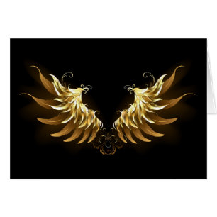 Alas del Ángel de Oro sobre fondo negro