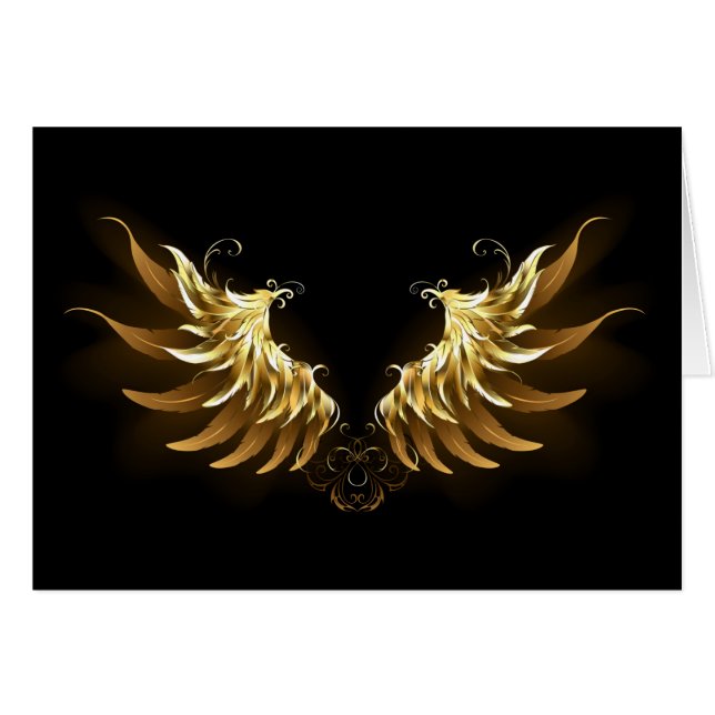 Alas del Ángel de Oro sobre fondo negro (Anverso (Horizontal))