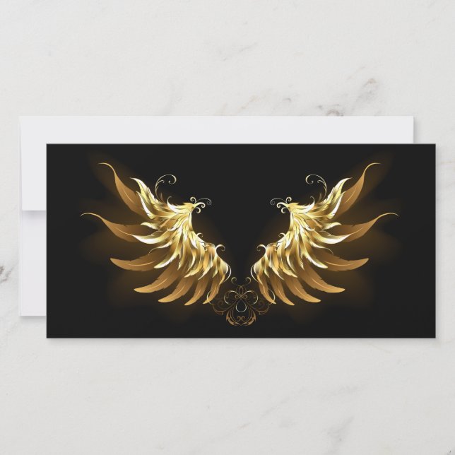 Alas del Ángel de Oro sobre fondo negro (Anverso)