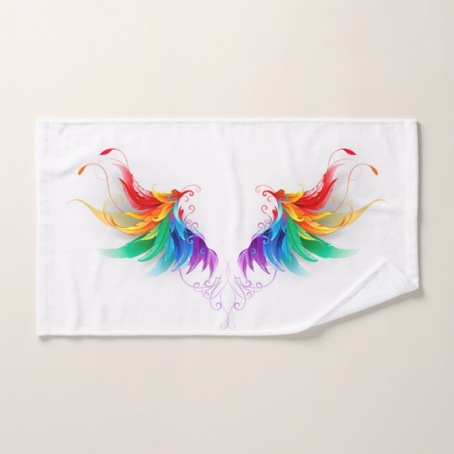 Alas del arco iris fluidas (Toalla de mano)