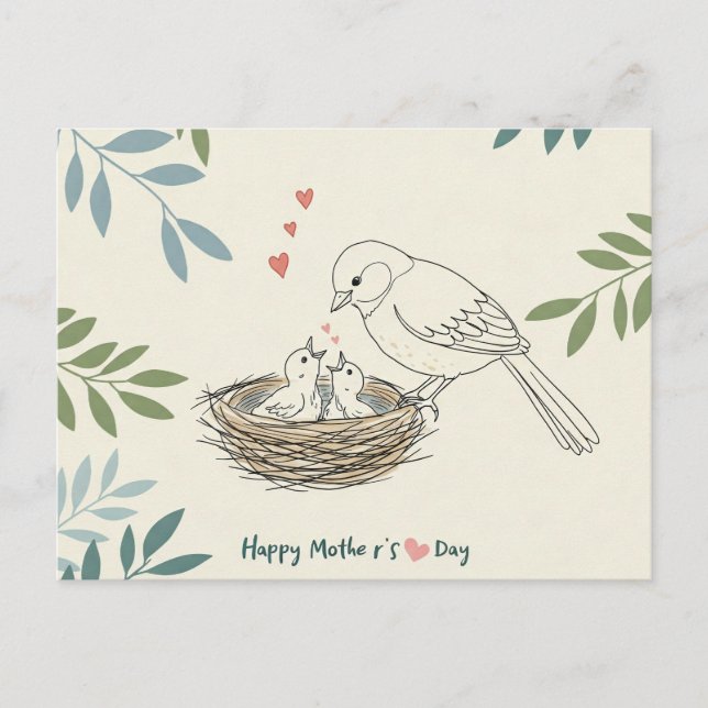 Alas Suaves: Tarjeta del Día de la Madre (Anverso)