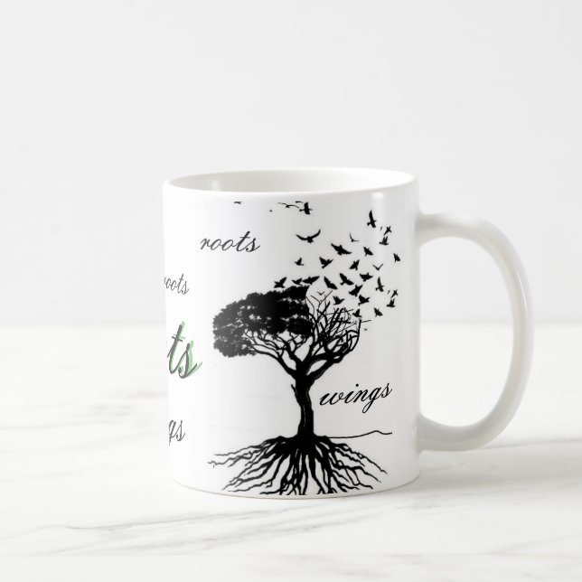 Alas y pájaros de la taza de café de las raíces (Derecha)