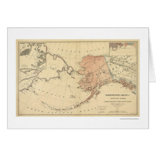 Alaska cedió por el mapa 1867 de Rusia