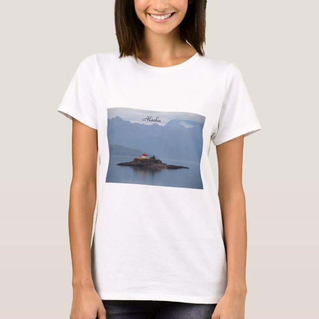 Alaska, fotografía, faro, camiseta (Anverso)