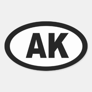 Alaska - hoja de cuatro pegatinas ovales de coches